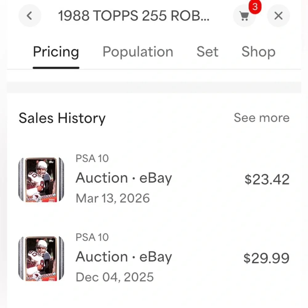 Topps Robert Football Rookie Trading Card - White/Red “1988”